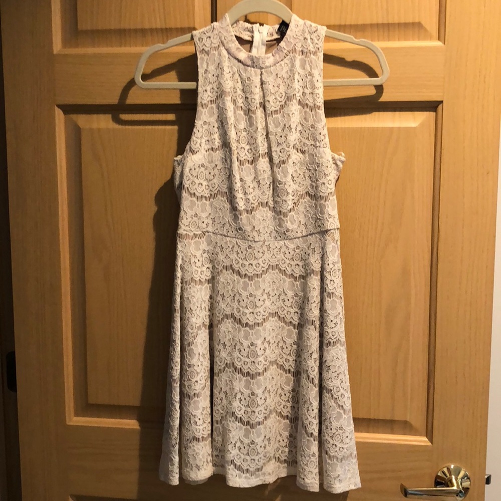 Lace cream dress